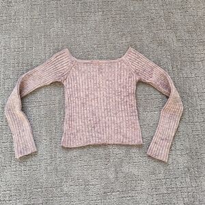 Debut Off-the-Shoulder Pink Sweater